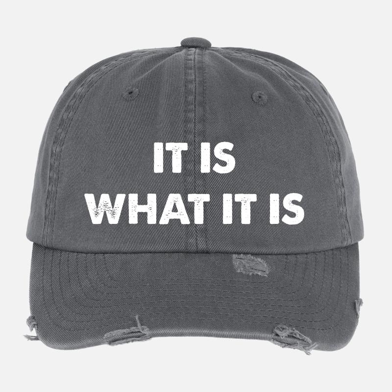 it is what it is Flexfit Vintage Destroyed Cap