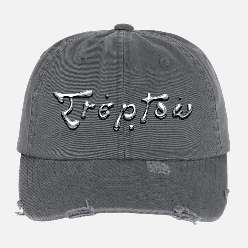Treptow Liquid Chrome Typography Flexfit Vintage Destroyed Cap