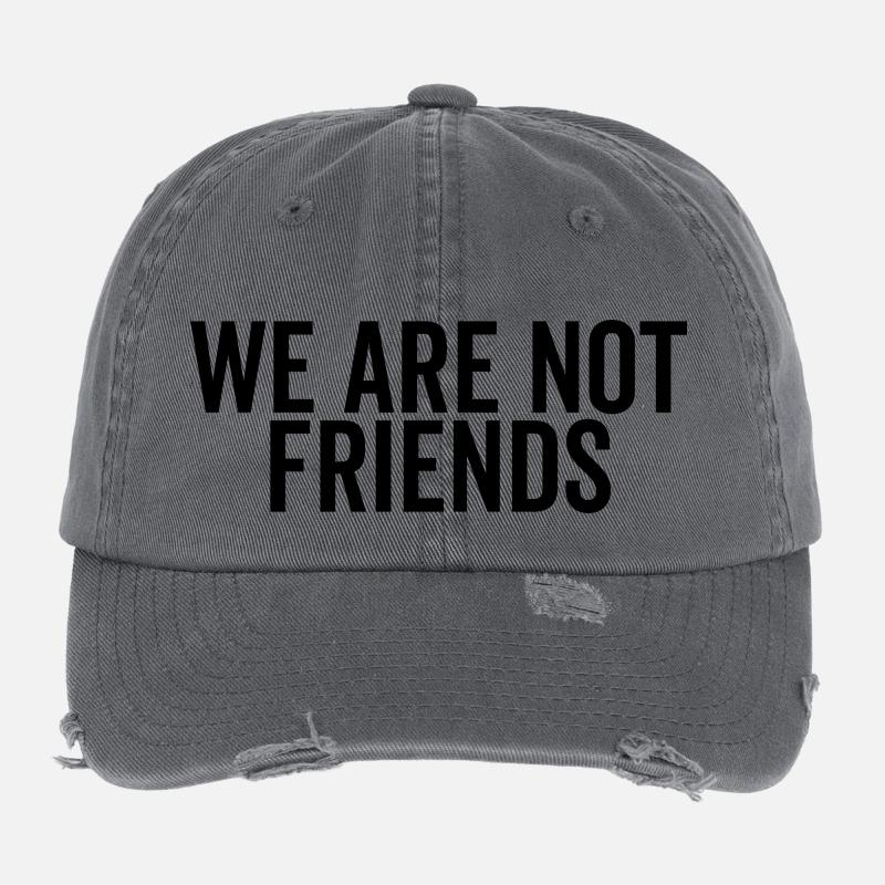 Nous ne sommes pas amis Casquette vintage effet usé Flexfit