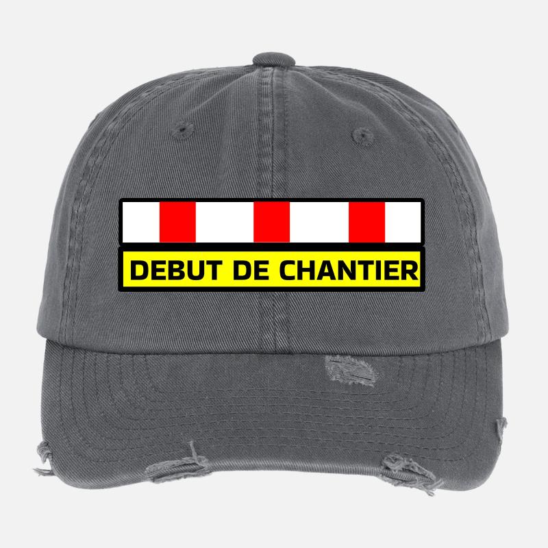 Beginn der Arbeiten Flexfit Vintage Destroyed Cap