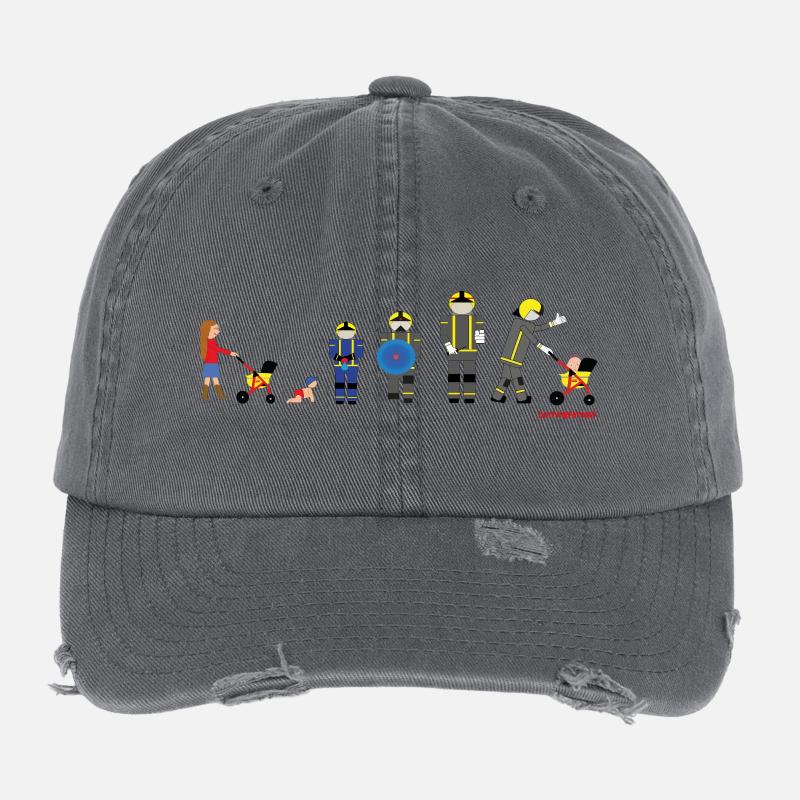 De la poussette au pompier Casquette vintage effet usé Flexfit