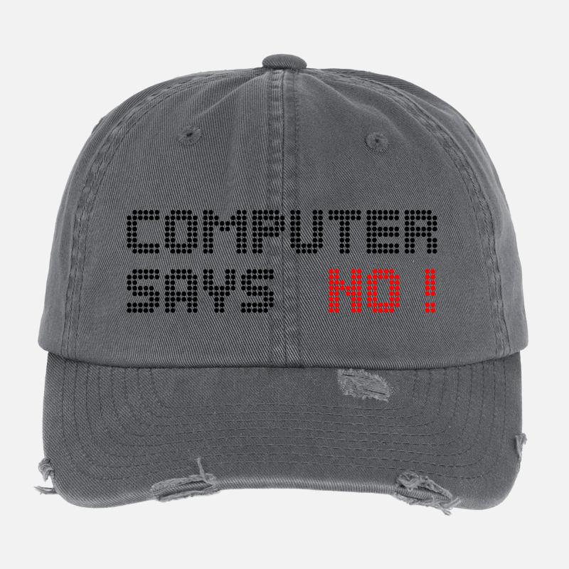 ordinateur dit non Casquette vintage effet usé Flexfit