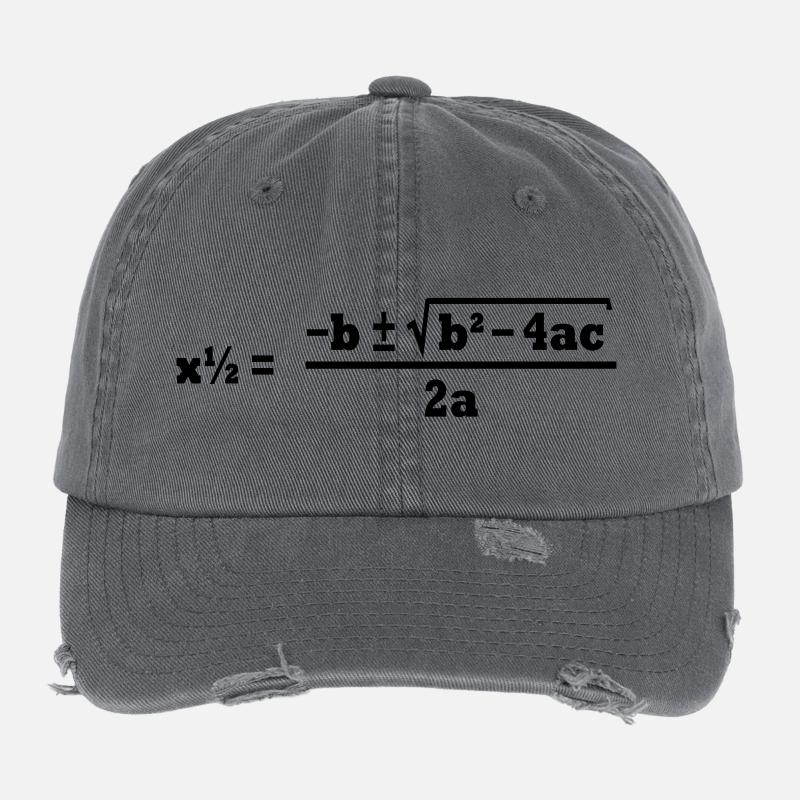 quadratic formula Flexfit Vintage Destroyed Cap