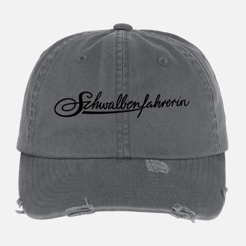 Logo Schwalbe driver - Flexfit Vintage Destroyed Cap - dark grey