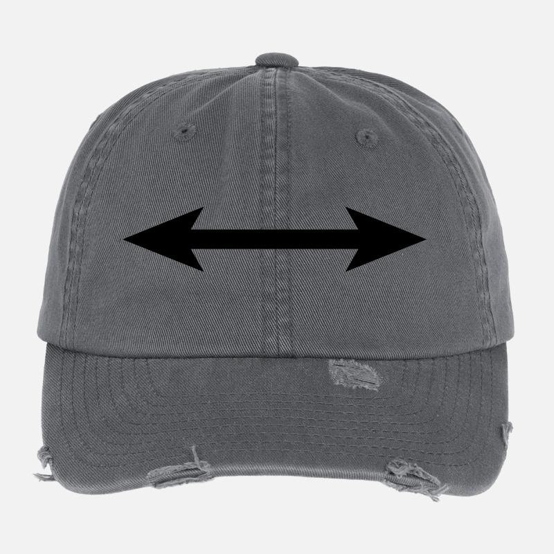 arrows - Flexfit Vintage Destroyed Cap - dark grey