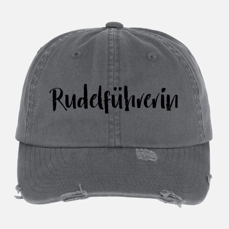 Rudelführerin - Flexfit Vintage Destroyed Cap - Dunkelgrau