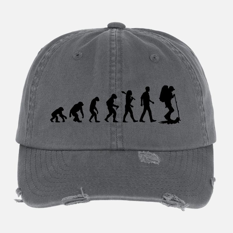 Evolution Of Travelling Flexfit Vintage Destroyed Cap