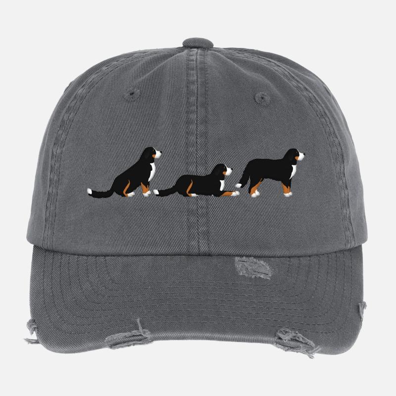 Sitz Platz Steh Berner Sennenhund Flexfit Vintage Destroyed Cap