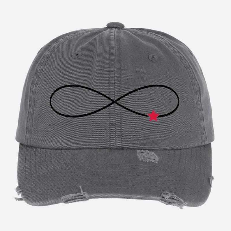 Signe de l’infini Star Luck Infinite Casquette vintage effet usé Flexfit