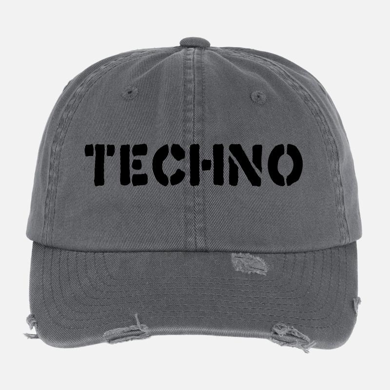 Techno__V001 Casquette vintage effet usé Flexfit