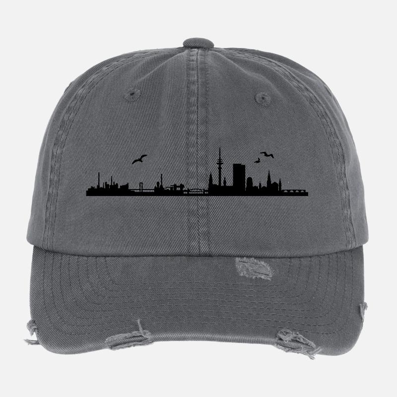 Hambourg horizon Casquette vintage effet usé Flexfit
