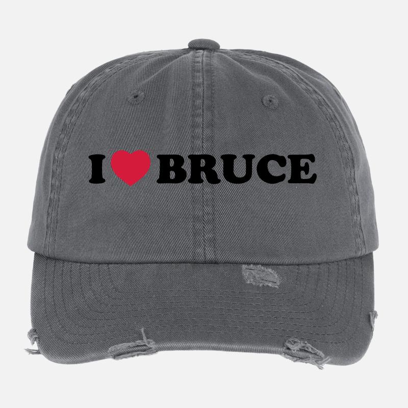 I love bruce Casquette vintage effet usé Flexfit