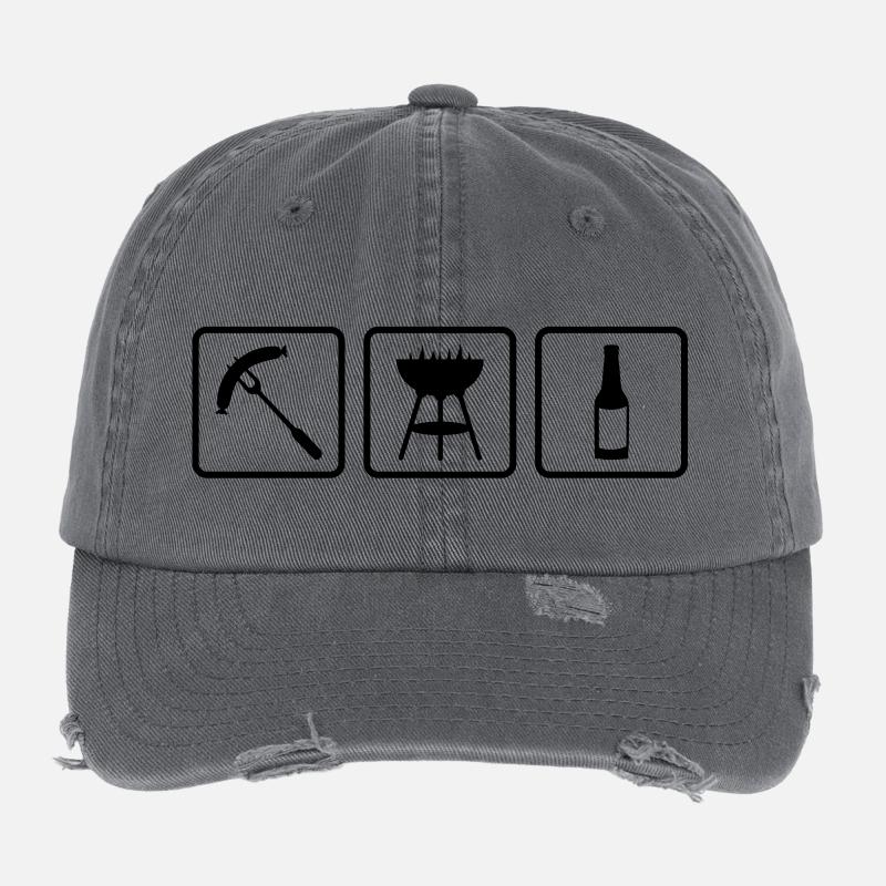 Wurst - Griller - Bier Flexfit Vintage Destroyed Cap