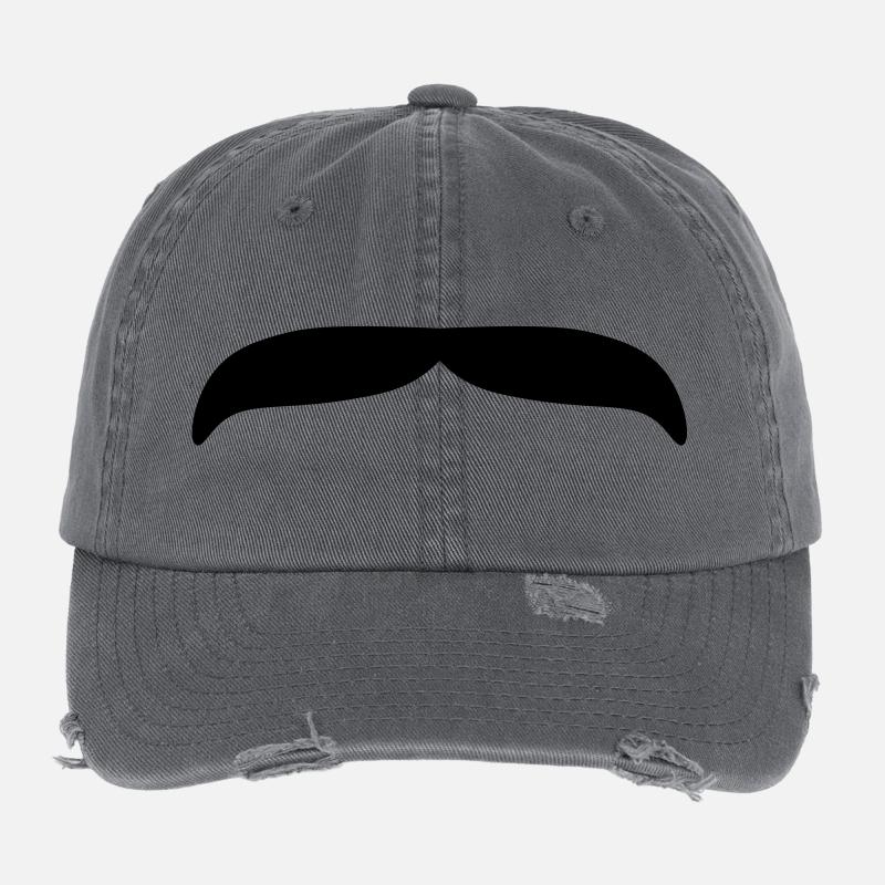 Moustache 2 Flexfit Vintage Destroyed Cap