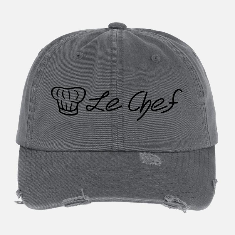 le_chef__f1 Flexfit Vintage Destroyed Cap
