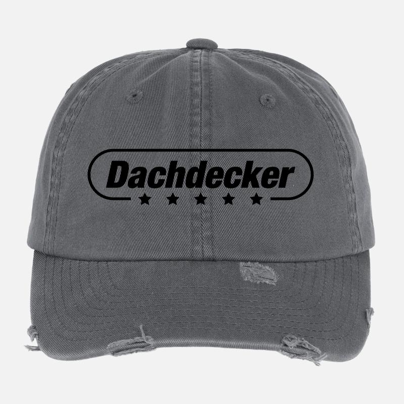 dachdecker_wq1 Flexfit Vintage Destroyed Cap