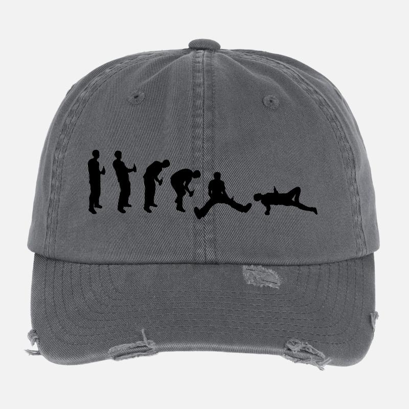 Évolution ivre Casquette vintage effet usé Flexfit