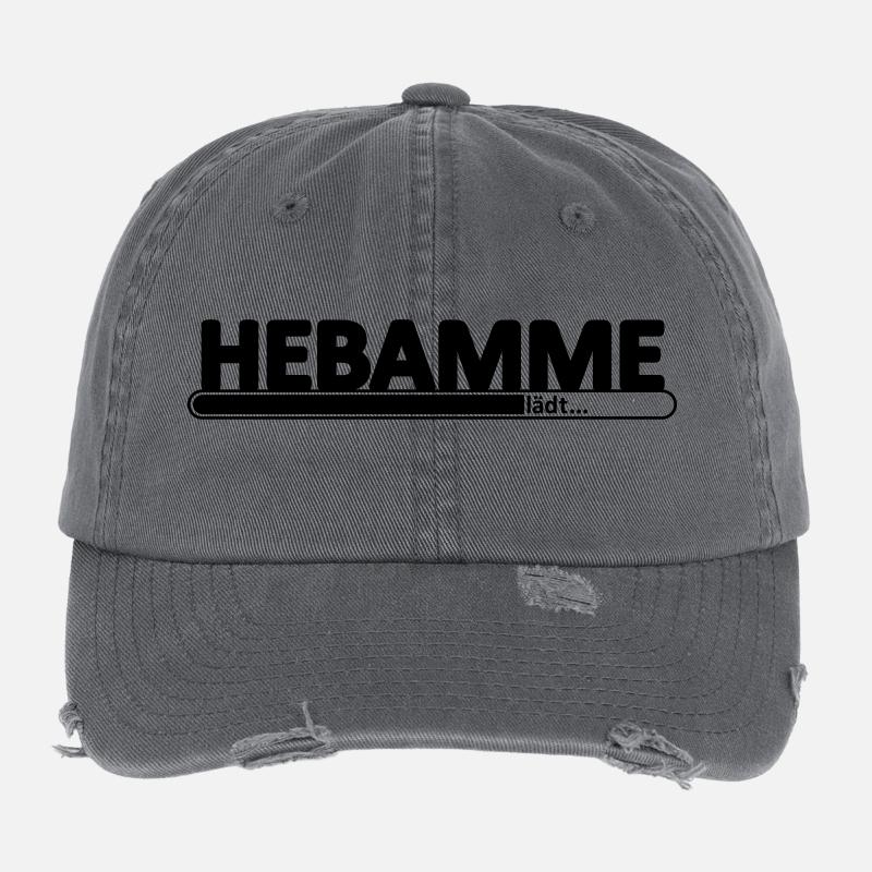 Hebamme // Mutter Begleitung // Geburtshilfe Flexfit Vintage Destroyed Cap