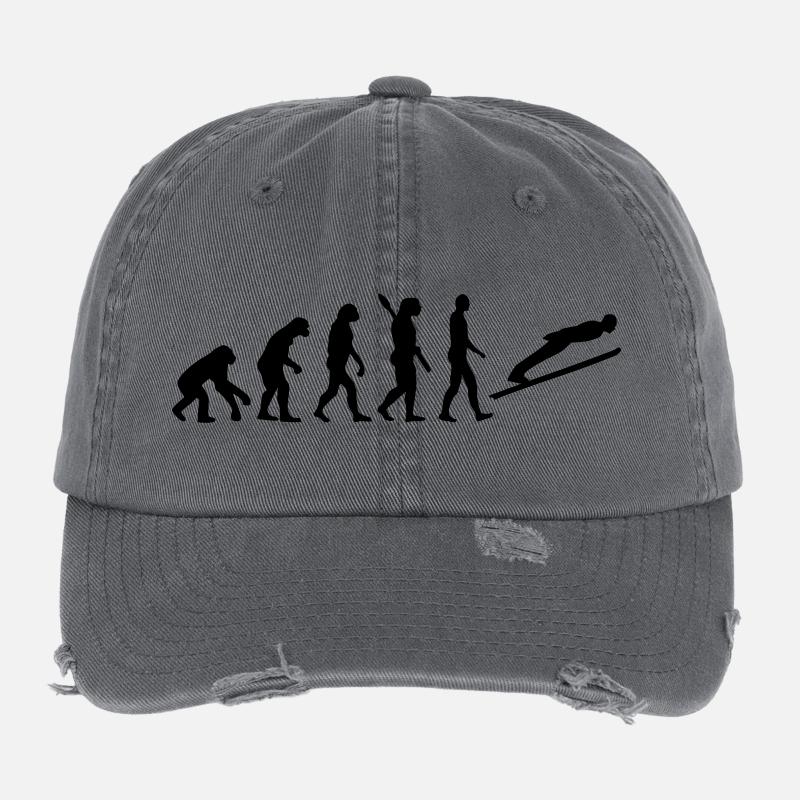 Évolution Saut à ski Casquette vintage effet usé Flexfit