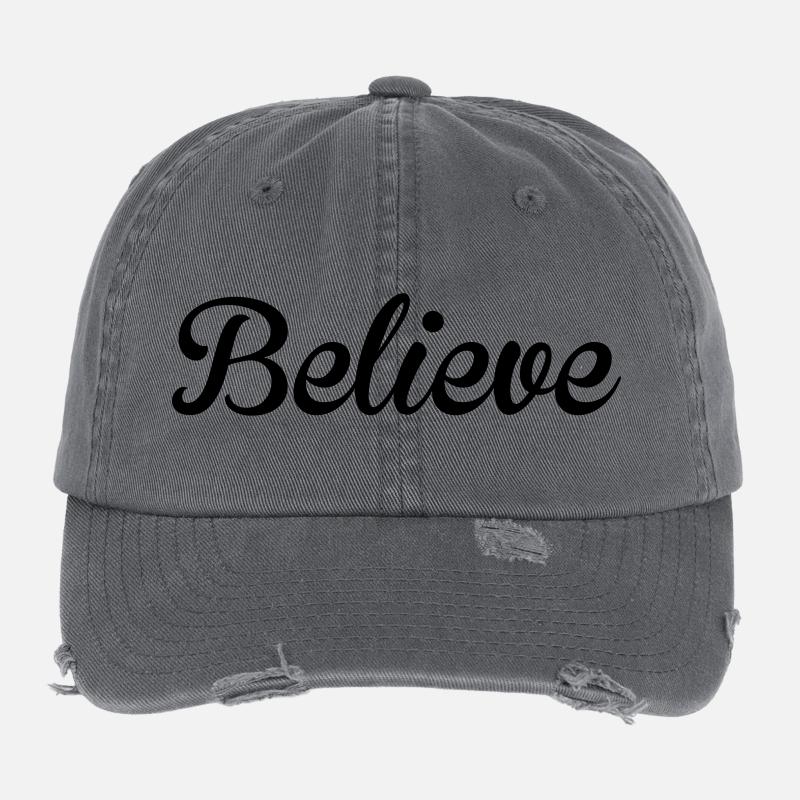 Believe Flexfit Vintage Destroyed Cap