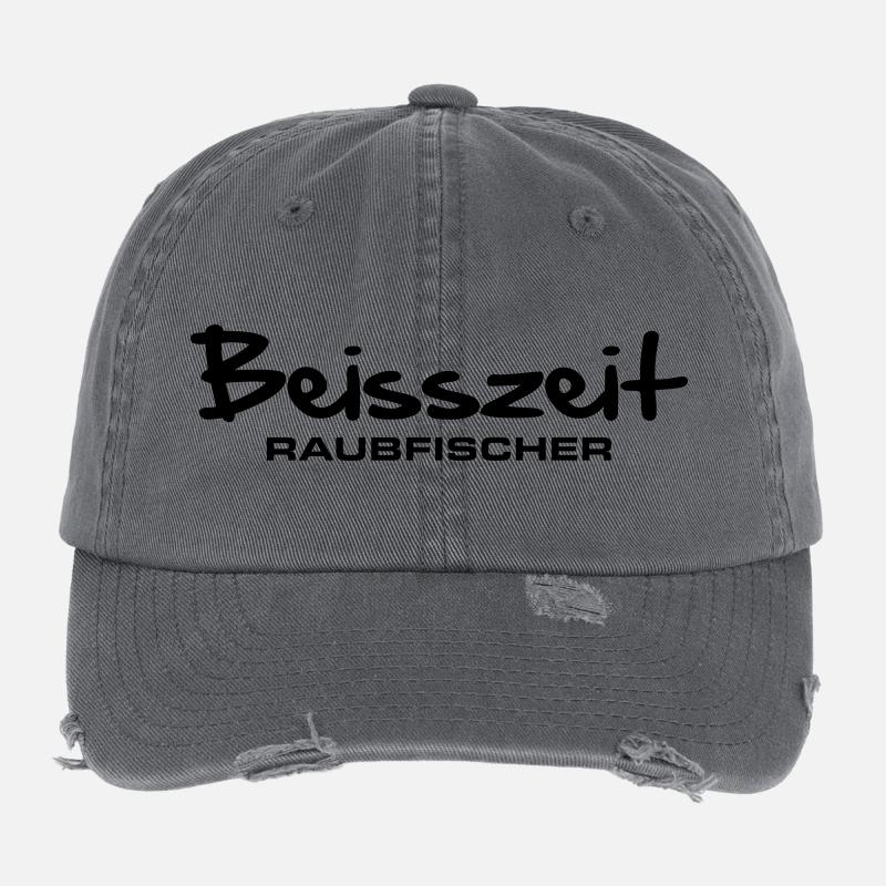beisszeit_raubfischer Flexfit Vintage Destroyed Cap