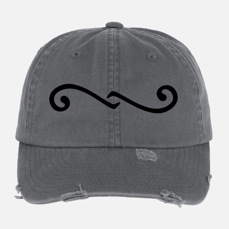 Delimiter swirl / Deko-Element Schnörkel (1c) Flexfit Vintage Destroyed Cap