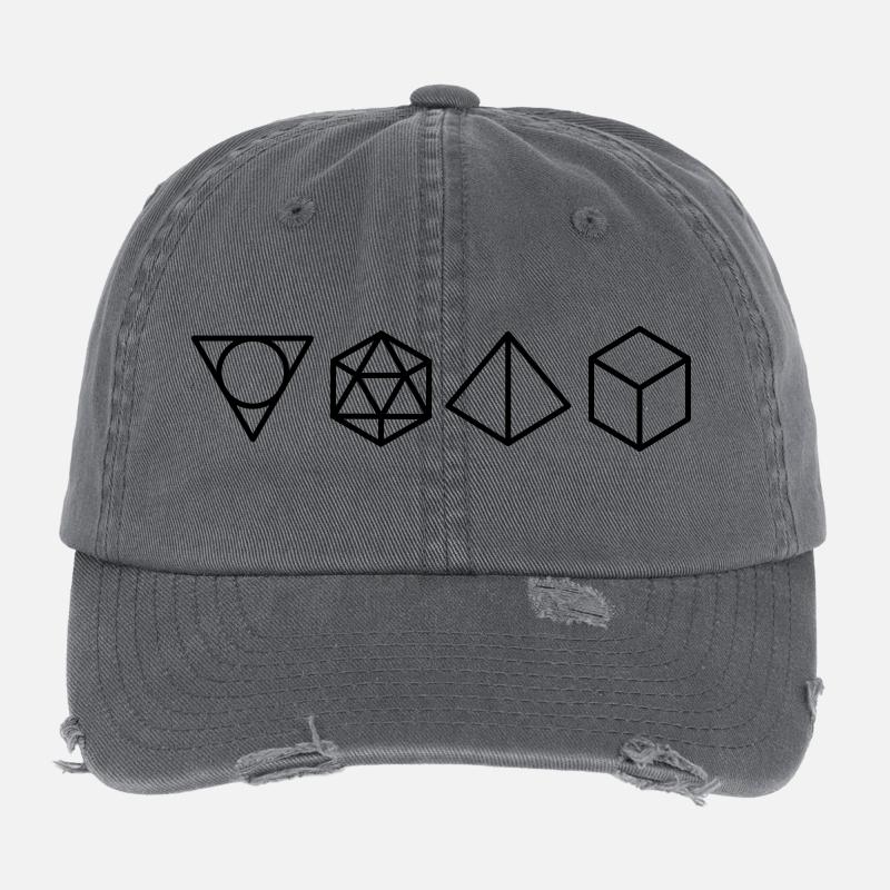 geometric shapes Flexfit Vintage Destroyed Cap