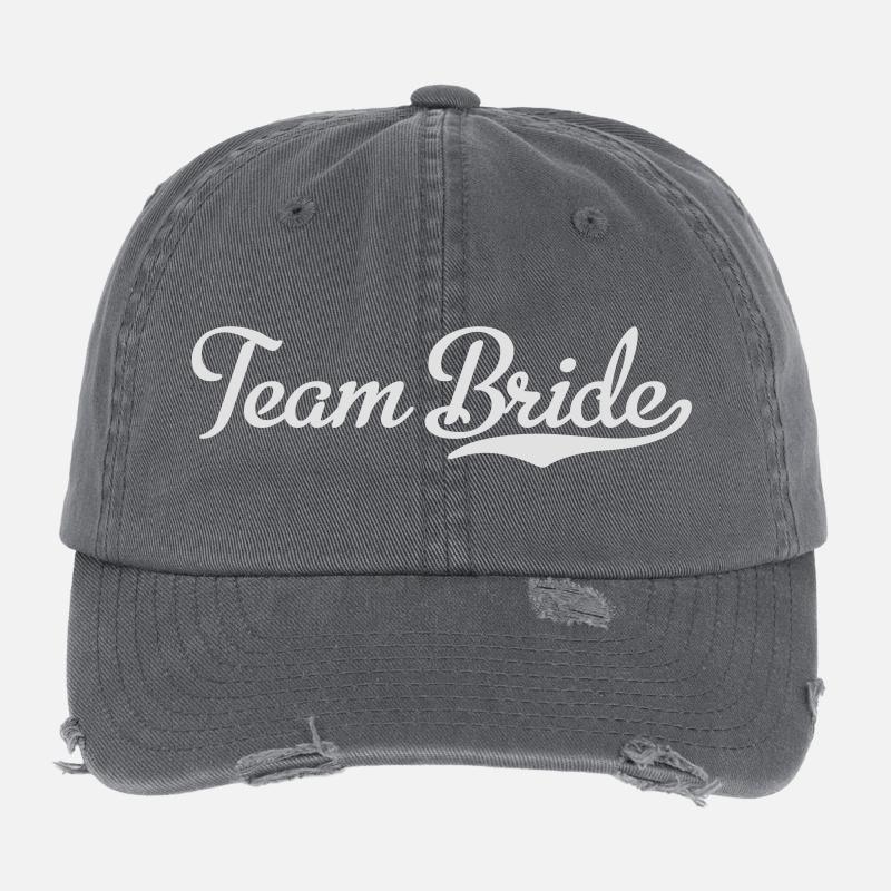 Team Bride Flexfit Vintage Destroyed Cap