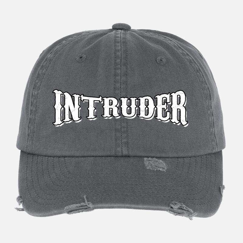 intrus hacker intrus clan sticker ordinateur Casquette vintage effet usé Flexfit