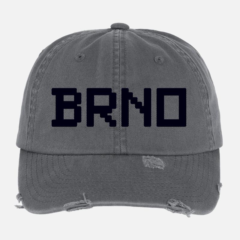 BRNO Czech Republic Flexfit Vintage Destroyed Cap