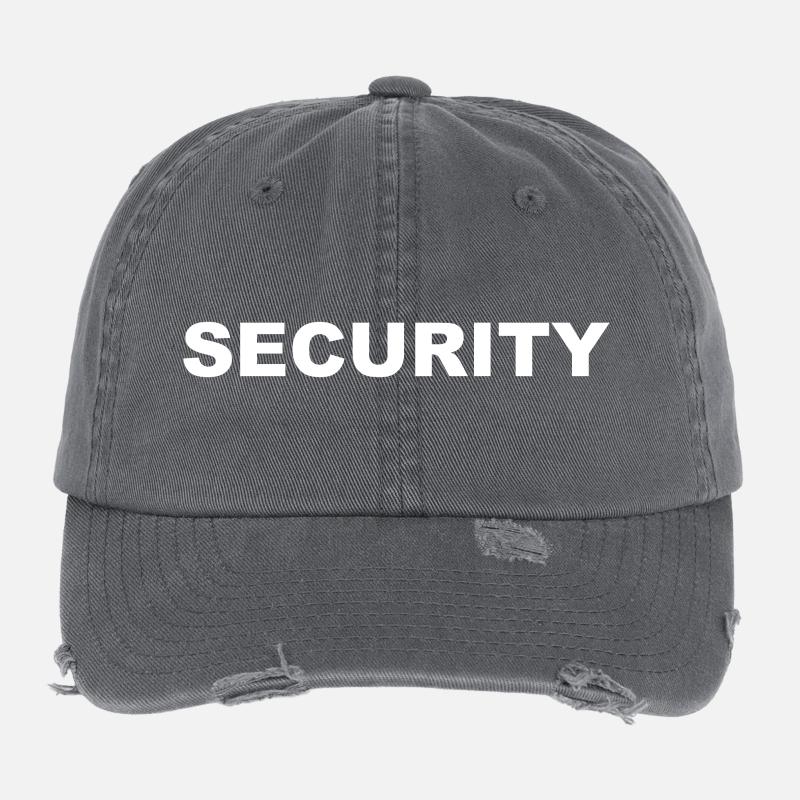 Sécurité - Service de sécurité - Videur Casquette vintage effet usé Flexfit