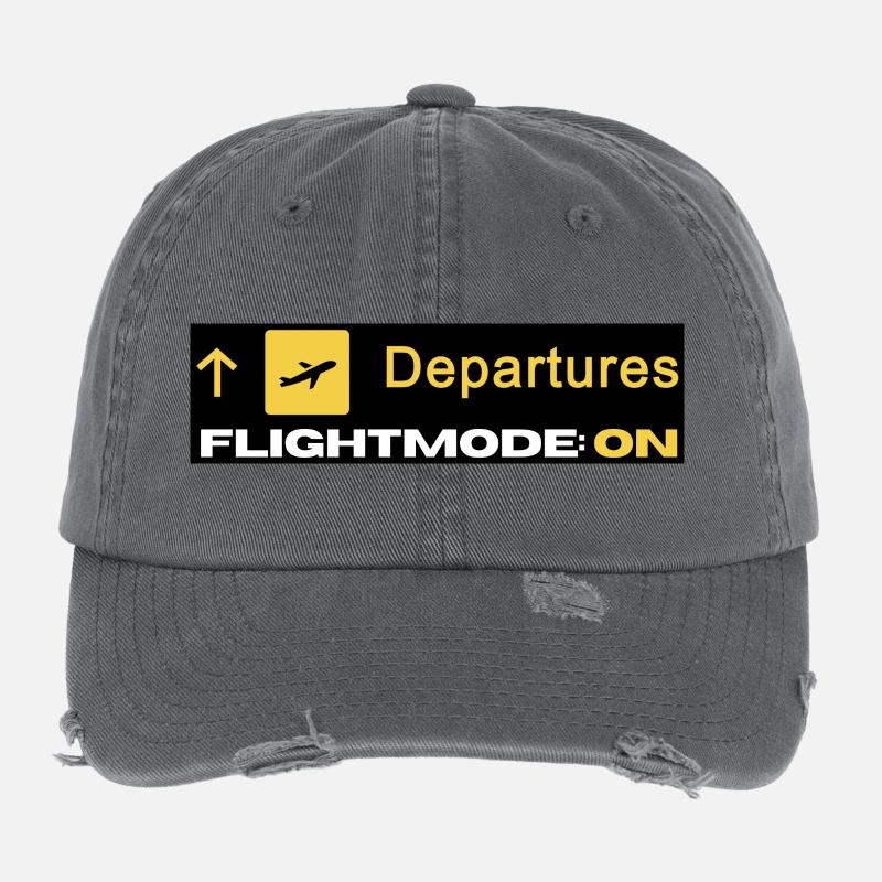 Abflüge Flugmodus On Symbol Flexfit Vintage Destroyed Cap
