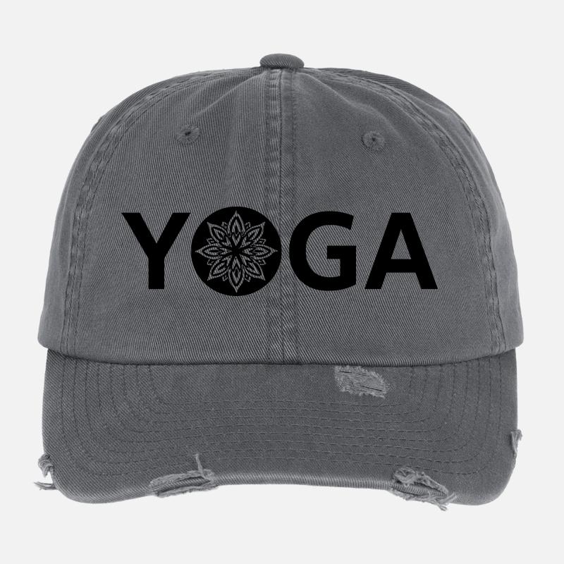 Éclat Nocturne Mandala Casquette vintage effet usé Flexfit