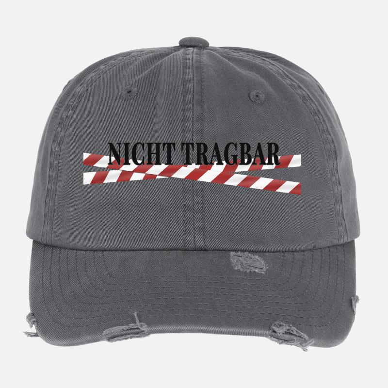 Unwearable – Black Humor Statement Design Flexfit Vintage Destroyed Cap