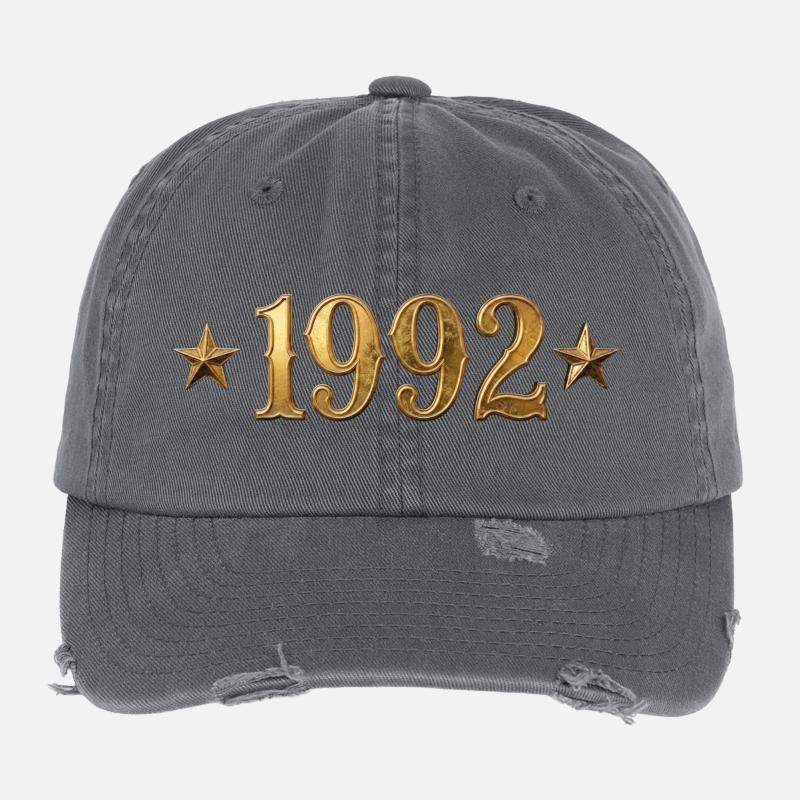 Classic Design Year 1992 Flexfit Vintage Destroyed Cap