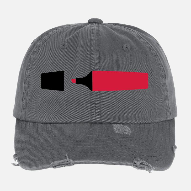 Marker - Flexfit Vintage Destroyed Cap - dark grey
