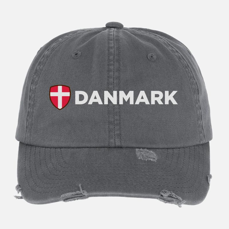 Drapeau national du Danemark Casquette vintage effet usé Flexfit