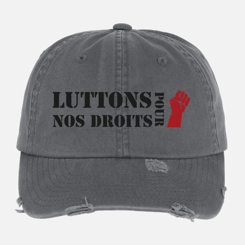 Luttons pour nos Droits ! Casquette vintage effet usé Flexfit