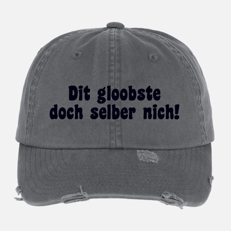 Berlin Saying Dialect Retro Flexfit Vintage Destroyed Cap