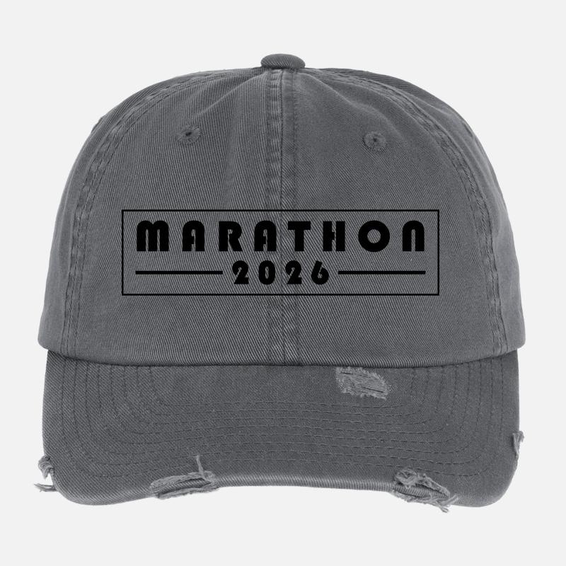 Marathon 2026 Flexfit Vintage Destroyed Cap