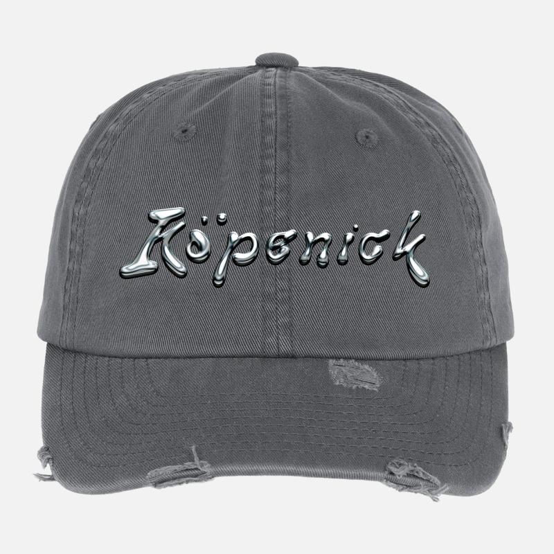 Köpenick Liquid Chrome Typography Flexfit Vintage Destroyed Cap