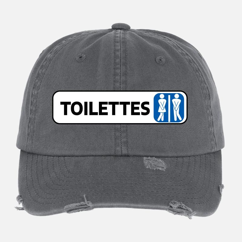 Männliches weibliches WC-Panel Flexfit Vintage Destroyed Cap