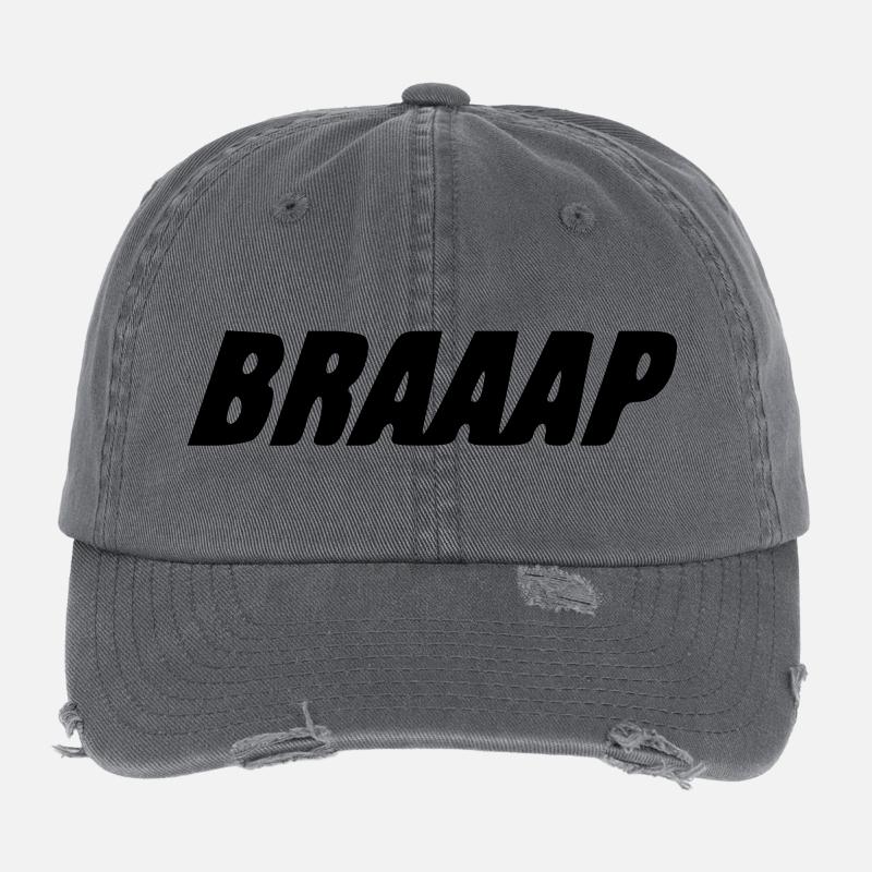Le BRAAAP - Casquette vintage effet usé Flexfit - charbon