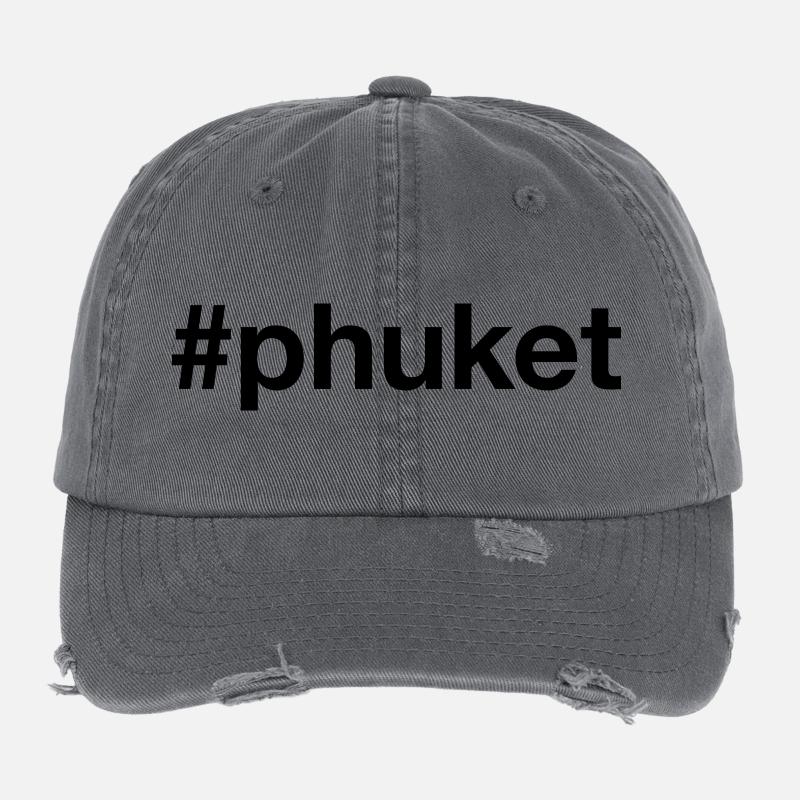 PHUKET Hashtag Flexfit Vintage Destroyed Cap