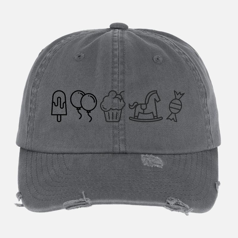 Candy Carousel Whimsy Flexfit Vintage Destroyed Cap