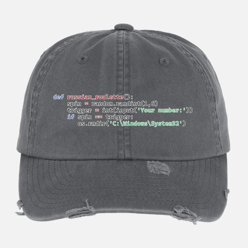 Roulette russe Python Casquette vintage effet usé Flexfit