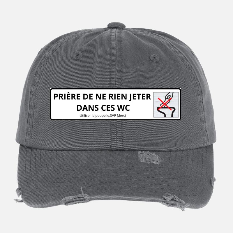 Panneau WC Propreté Casquette vintage effet usé Flexfit
