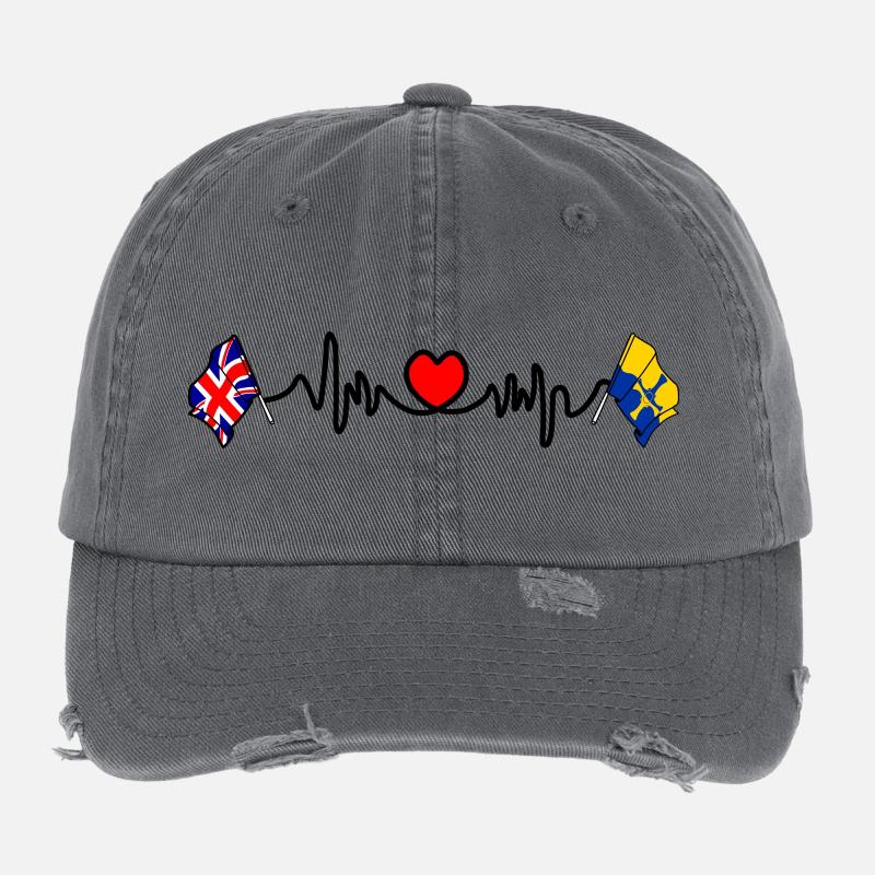 Herzfrequenz in Durham & UK Flexfit Vintage Destroyed Cap