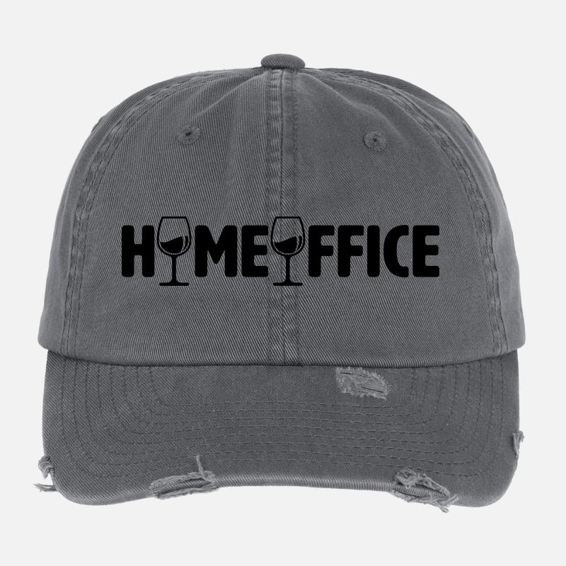 Verres à vin pour le bureau à domicile Casquette vintage effet usé Flexfit