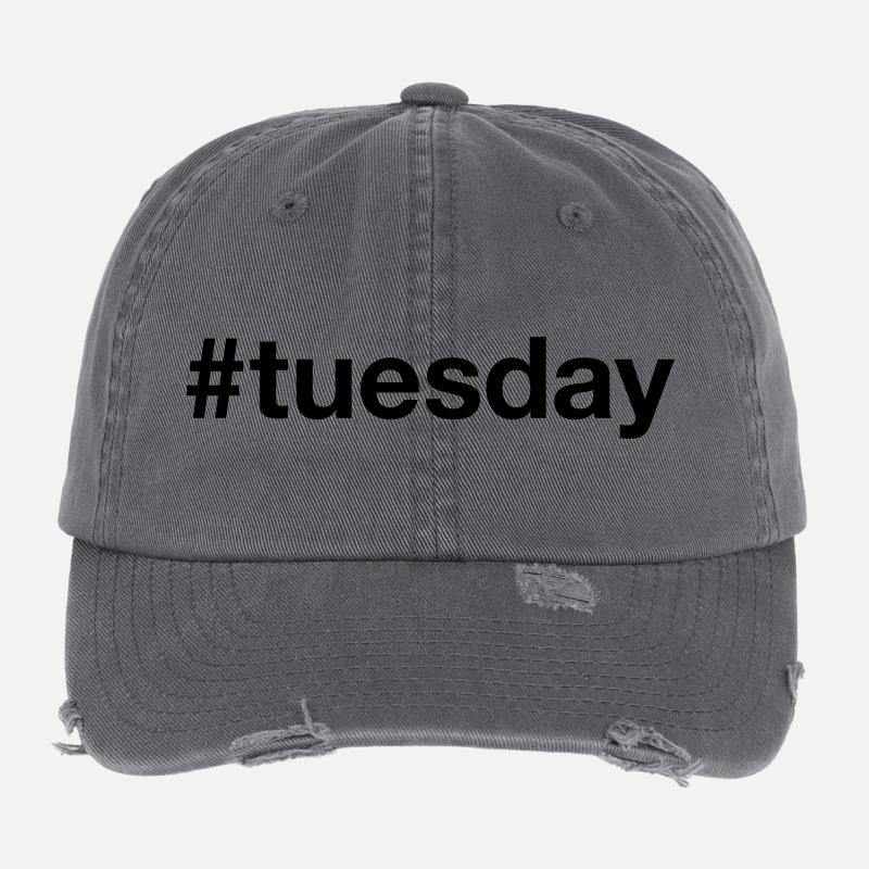 TUESDAY Hashtag tuesday Flexfit Vintage Destroyed Cap